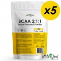 Atletic Food BCAA 2:1:1 Instant Flavored Powder (лимон) - 2500 грамм (5 шт по 500 г)